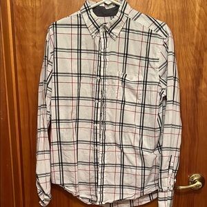 American Eagle Outfitters Plaid Shirt - Black, White, Red